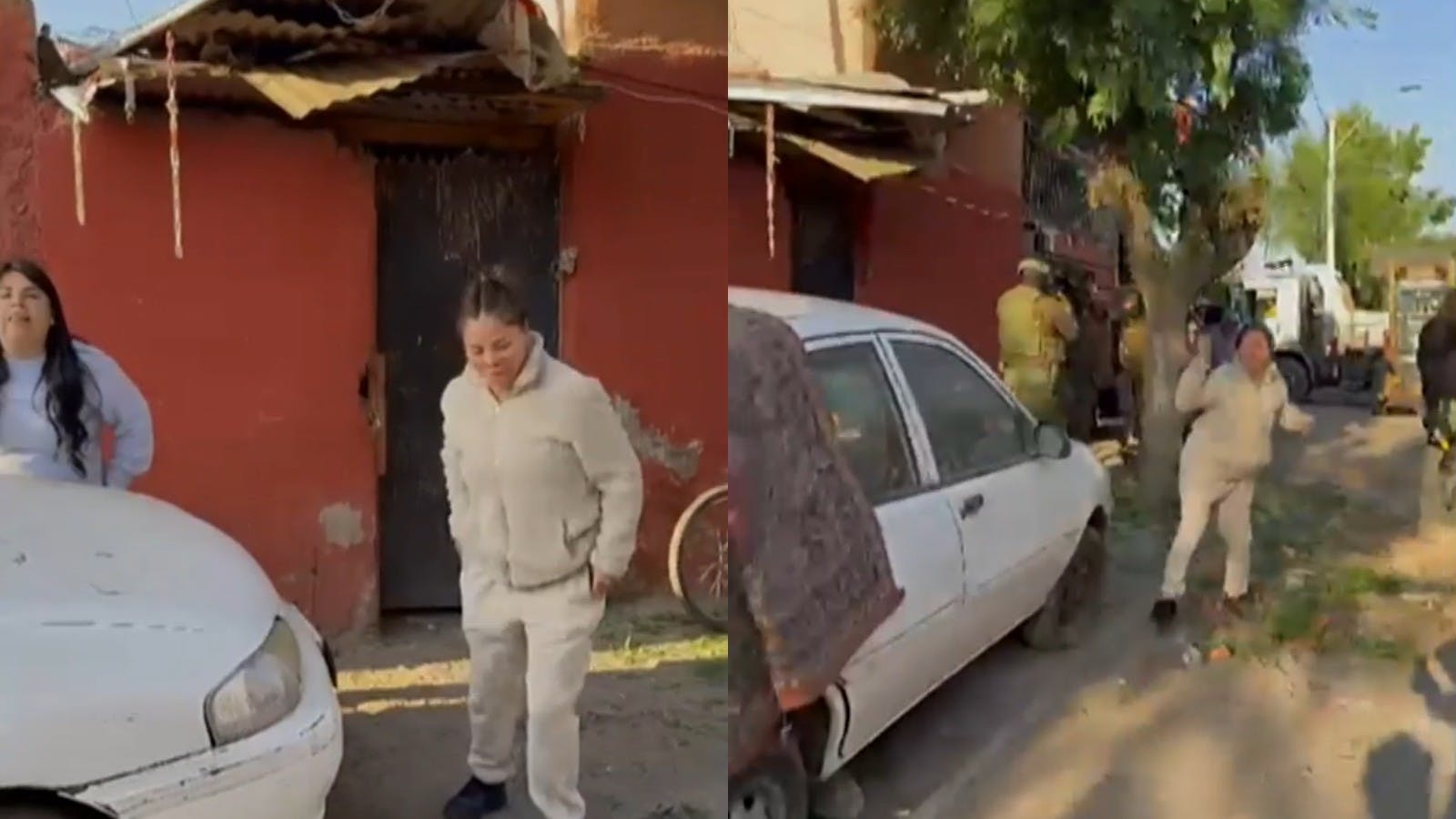 Violenta reacción de familiares ante demolición de animita de delincuente 