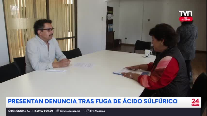 Presentan denuncia tras fuga de ácido sulfúrico