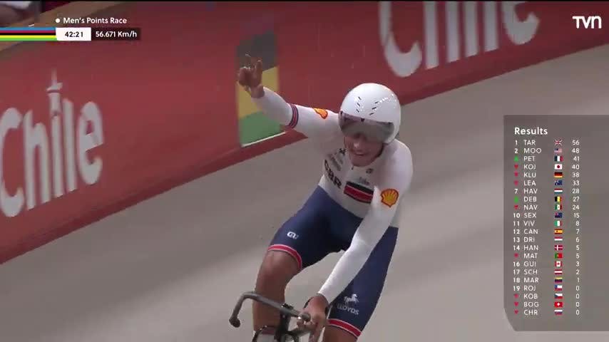 Así fue el infartante final de la carrera por puntos masculina