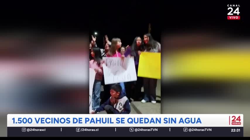 Más de mil vecinos de Pahuil se quedan sin agua