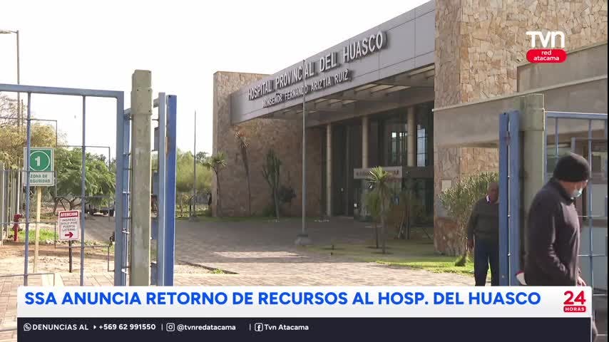 Vallenar: Anuncian retorno de recursos al Hospital Provincial