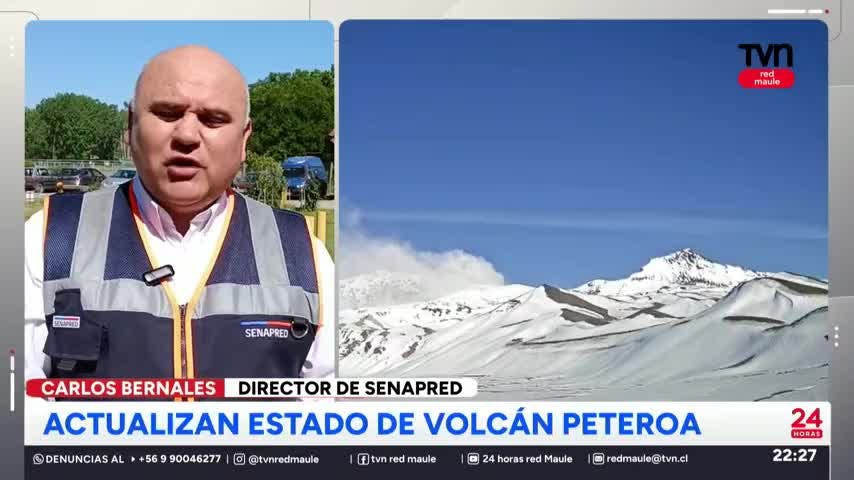 Volcán Peteroa registró pulso eruptivo menor