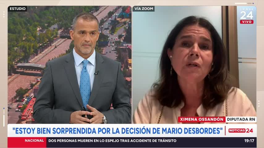 Ximena Ossandón por Desbordes: “Es curioso que no sea nada contra mí porque me va quitando un poco el piso”