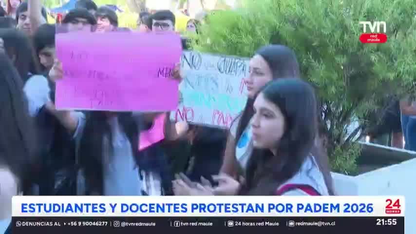 Realizaron manifestación por Padem 2026 en Talca