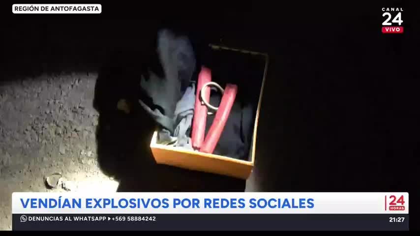 Pareja vendía explosivos a través de redes sociales 