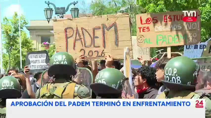 Aprobación del PADEM terminó en enfrentamiento con Carabineros