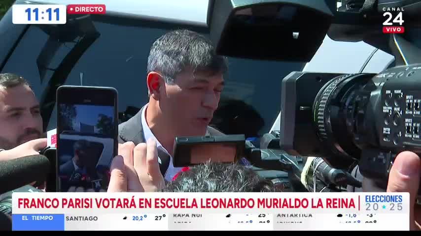 "Chile no es ni facho ni comunacho": Parisi vota y asegura que pasará a segunda vuelta 