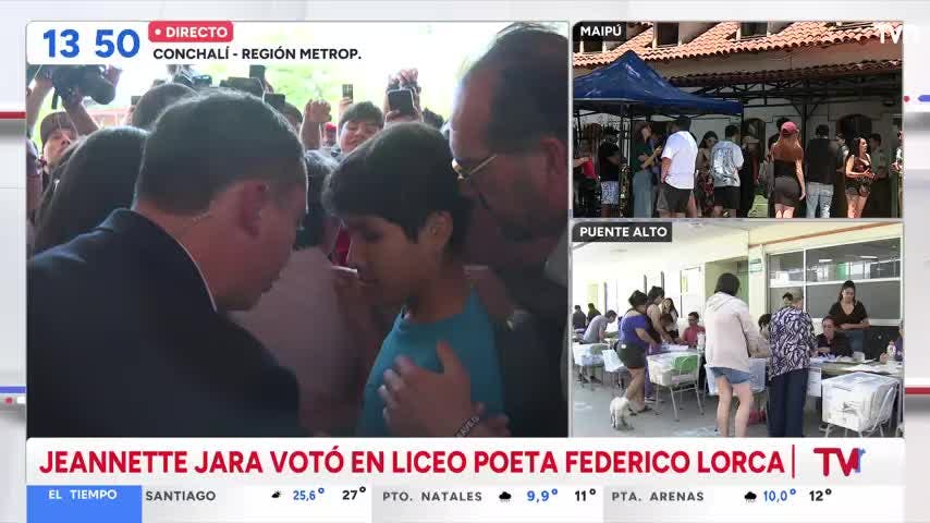 Jara tras votar: "Cuando uno quiere representar al país no puede estar escondido detrás de un vidrio"
