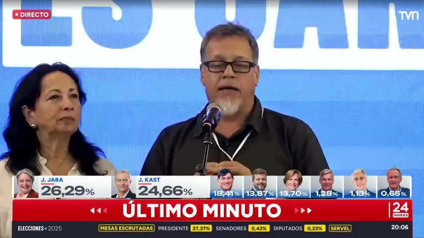 Lagos Weber. vocero del comando de Jara: apoyo de Matthei a Kast "no suma más del 50%"