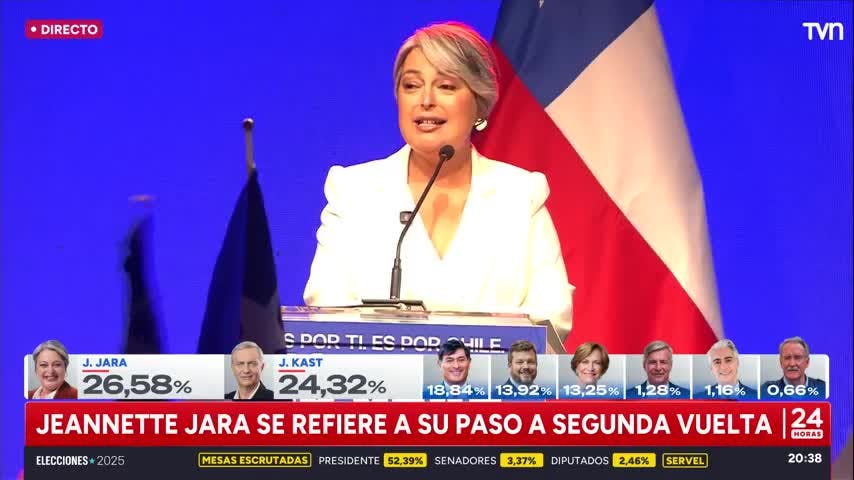 Jeannette Jara se refiere a su paso a segunda vuelta: "La democracia hay que cuidarla y valorarla"