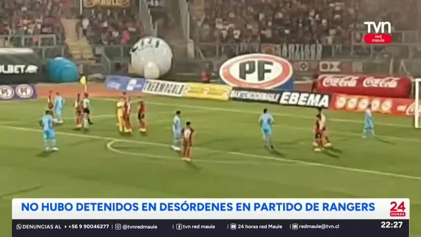 No hubo detenidos en desórdenes en partido de Rangers
