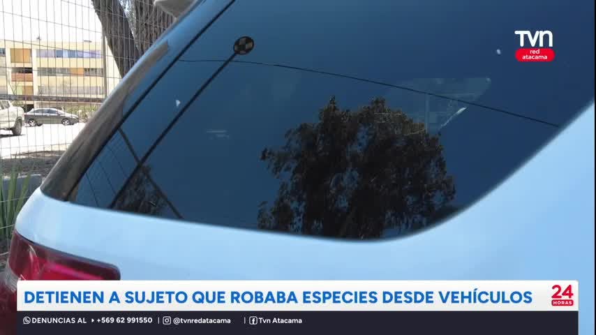 Detienen a sujeto que robaba especies desde vehículos