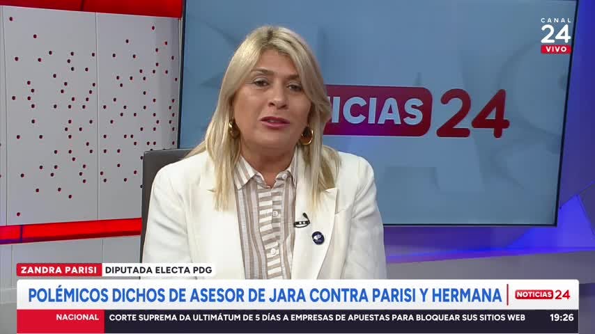 Zandra Parisi y antiguos dichos de asesor de Jara: “A nosotros se nos insulta gratuitamente”