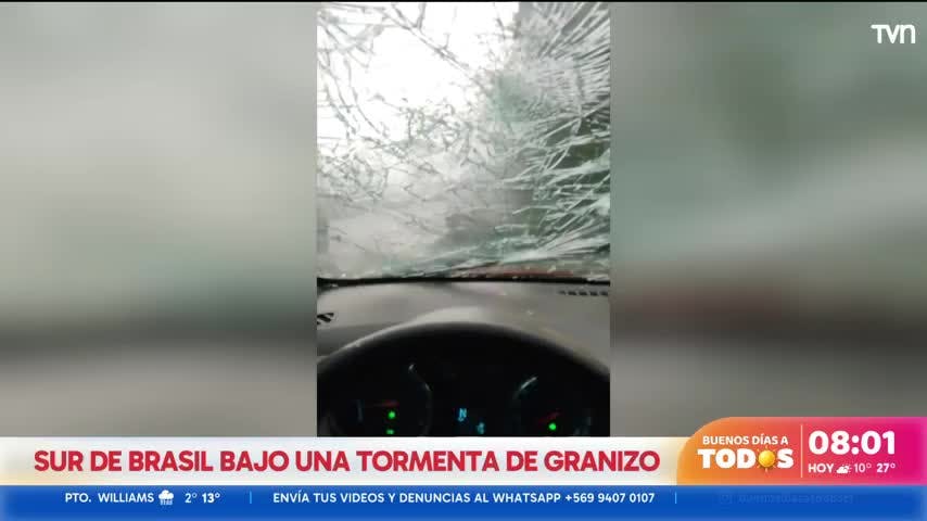 Videos: Violenta tormenta de granizo al sur de Brasil