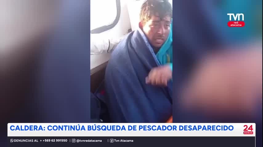 Pescador continúa desaparecido tras naufragio en Caldera