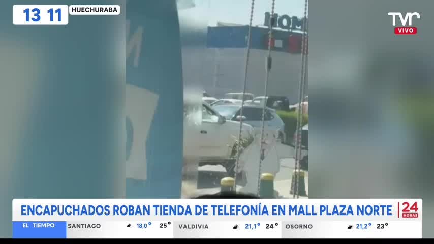 Los videos del violento asalto a tienda Wom en el Mall Plaza Norte