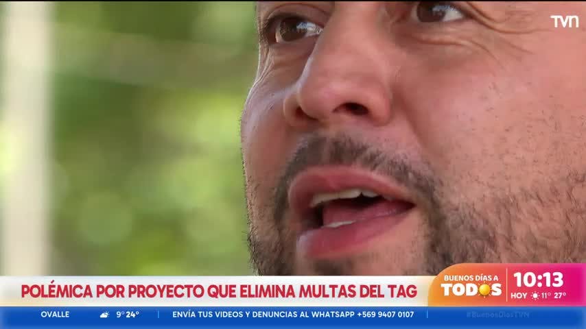 Polémica por proyecto que propone eliminar multas por circular sin TAG 