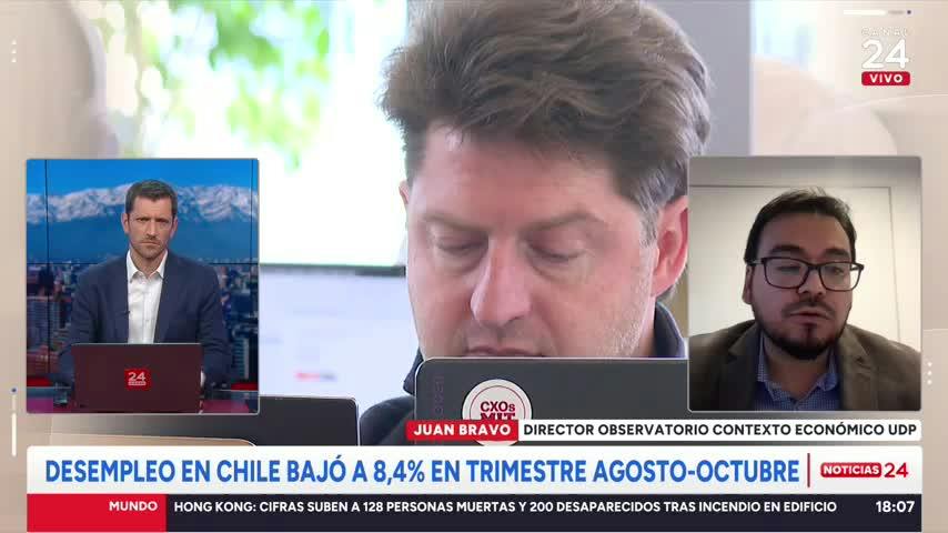 Economista y caída de desempleo en trimestre agosto-octubre: “Sigue siendo una tasa elevada en términos históricos”