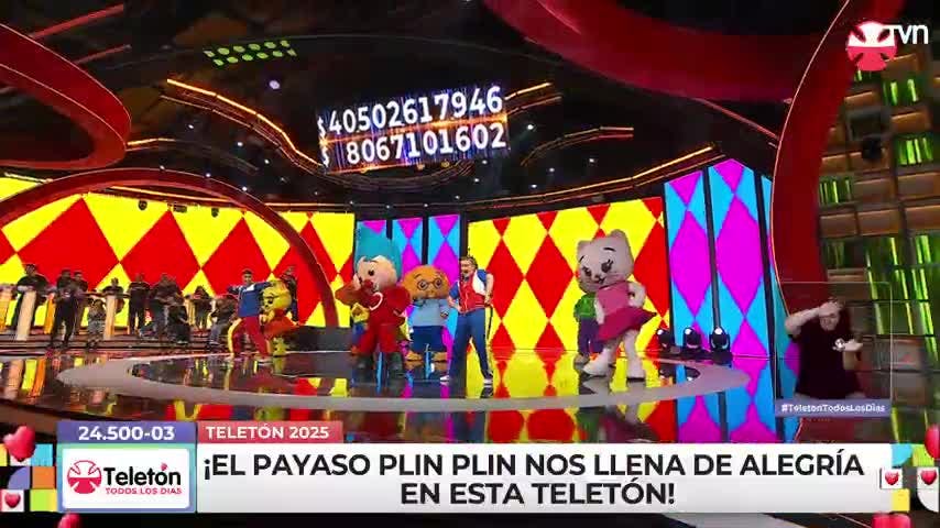 El Payaso Plin Plin llenó de alegría y baile el Teatro Teletón