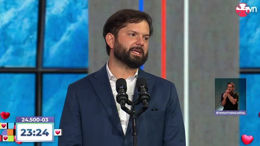 "La Teletón hace bien todos los días": el discurso y las donaciones del Presidente Boric