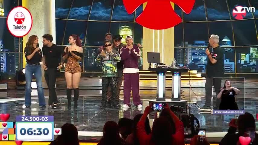 ¡Que nadie se duerma! Los cantantes urbanos encendieron la mañana en Teletón