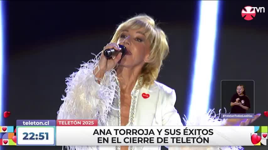 Ana Torroja brilló en el cierre de la Teletón 