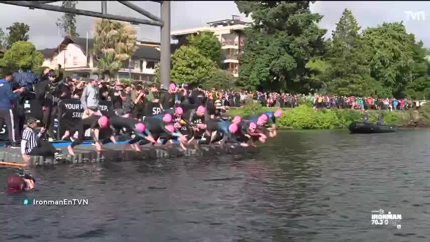 Desde el río Calle Calle: vuelve a disfrutar el inicio del Ironman 70.3 de Valdivia 