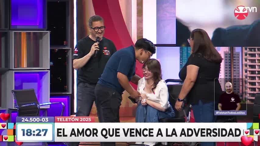 "Mejor suerte que esa no existe": hermosa propuesta de matrimonio emocionó en Teletón