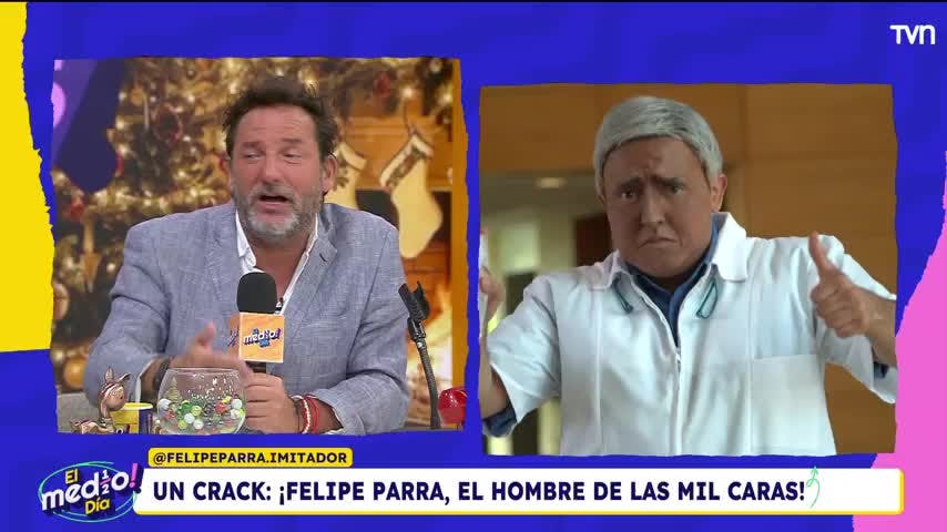 ¡El hombre de las mil caras!: Felipe Parra nos visitó en "El Medio Día"