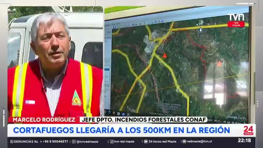 500km de cortafuegos en la Región del Maule