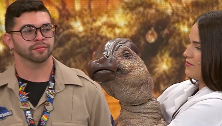 Una dinosaurio bebé llegó hasta el "Buenos Días a Todos" 