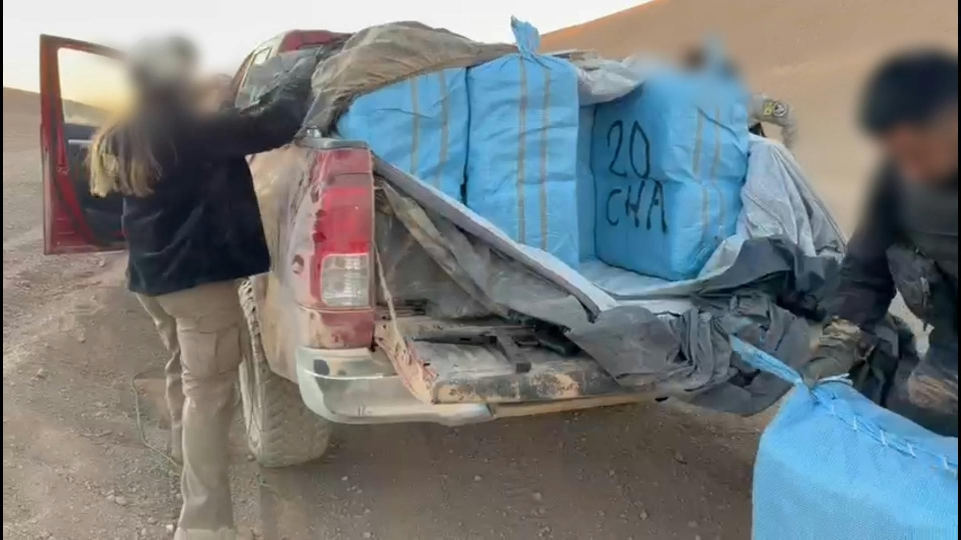 Más de cinco toneladas de droga se incautaron en las últimas horas en la región de Antofagasta 