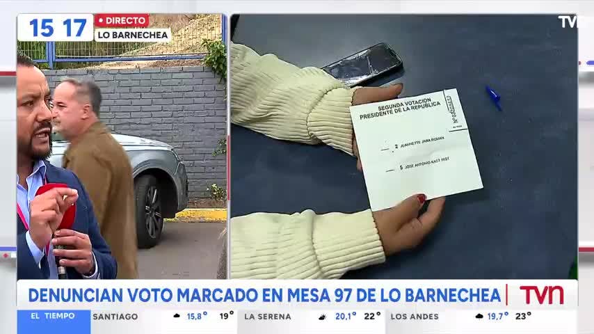 Denuncian voto marcado en mesa 97 de Lo Barnechea