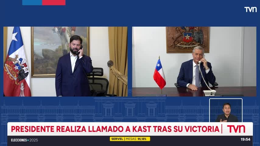 "Ha obtenido un triunfo claro": así fue el llamado telefónico del Presidente Boric a Kast