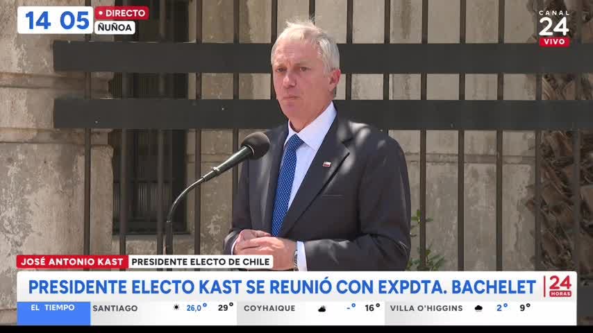 Kast evitó pronunciarse sobre eventual apoyo a Bachelet en la ONU