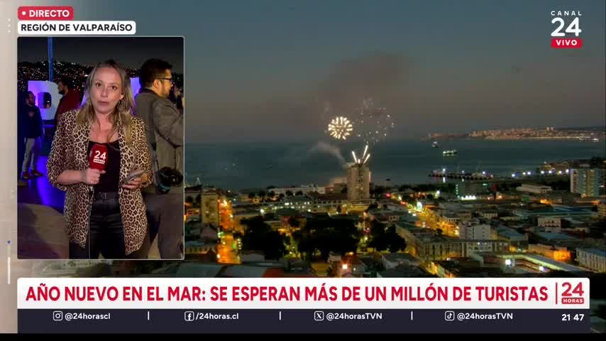 Un gran espectáculo de fuegos artificiales: Así sera el Año Nuevo en Valparaíso y Viña del Mar