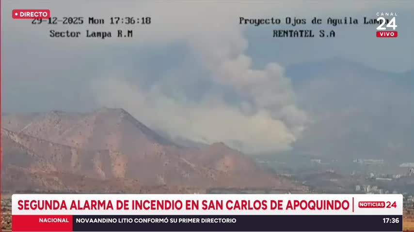 Incendio en San Carlos de Apoquindo: Los videos del despliegue de Bomberos y Conaf