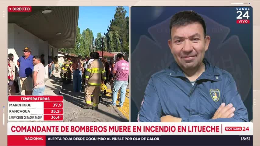 Decretan duelo comunal por muerte de bombero en Litueche