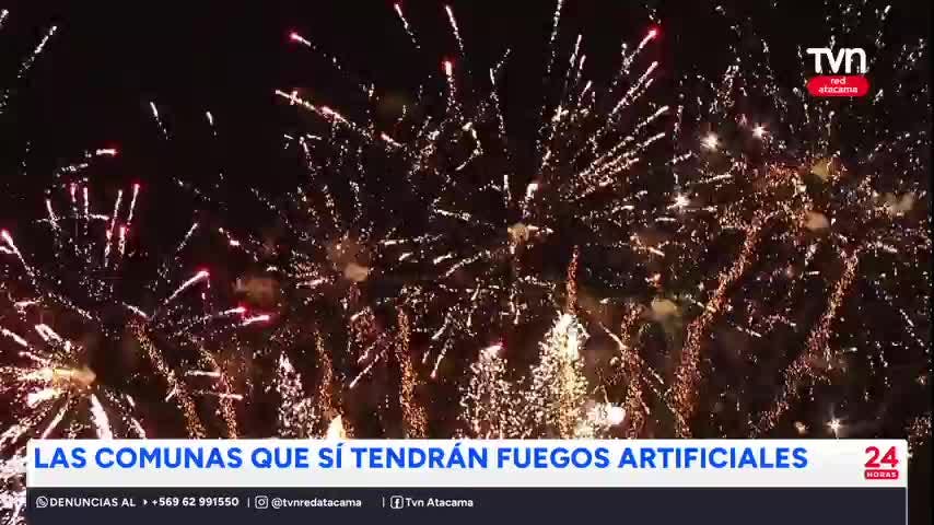 Tres comunas de la región tendrán fuegos artificiales