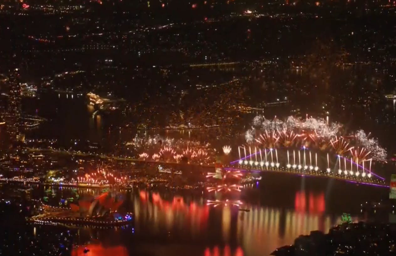 ¡Así fue la increíble celebración de año nuevo en Australia! 