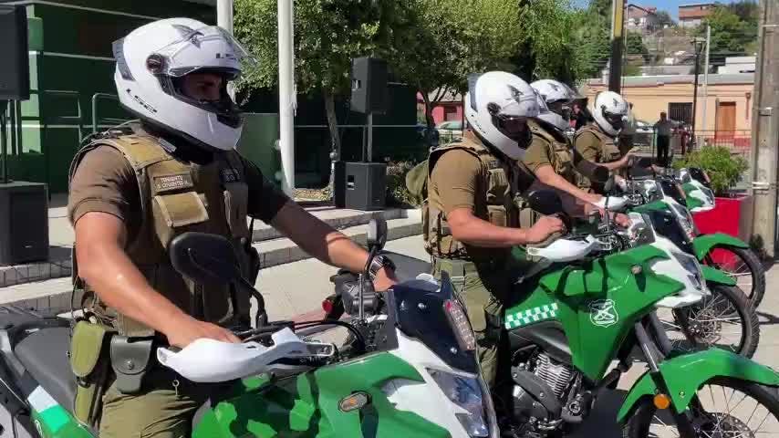 El Municipio de Penco entregó 4 motos a Carabineros para reforzar seguridad