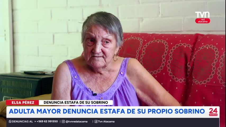 Vallenar: Adulta mayor denuncia que fue estafada por su propio sobrino