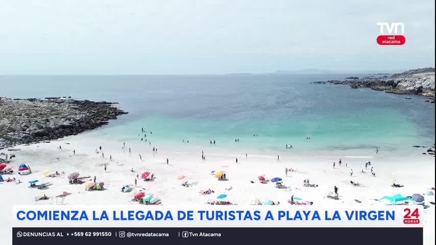 Comienza la llegada de turistas a playa La Virgen