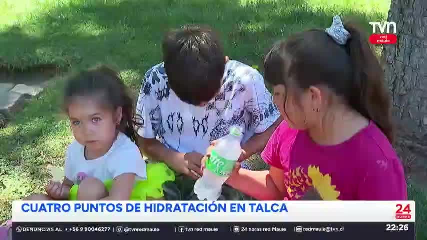Habilitan 4 puntos de hidratación en Talca
