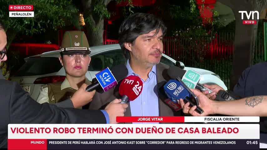 Dueño de casa se resistió a robo y le dispararon en Peñalolén: estaba junto a sus hijos 