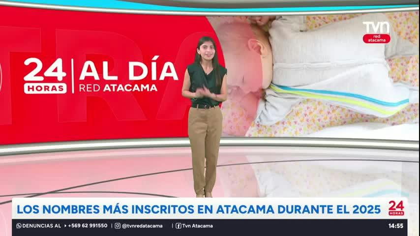 Los nombres más inscritos en Atacama durante el 2025