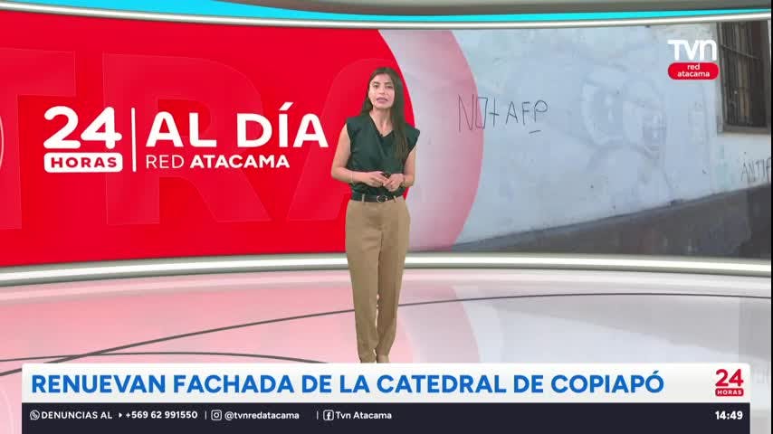 Renuevan fachada de la Catedral de Copiapó