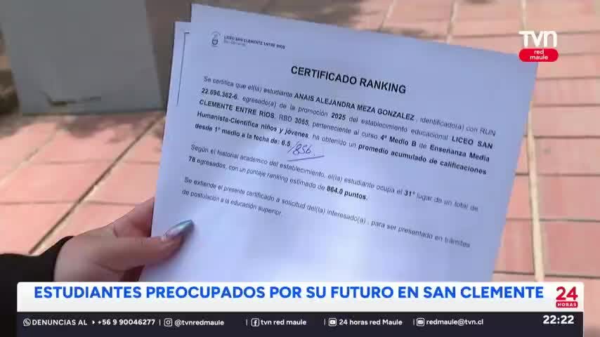 Falta de notas complica postulación universitaria en San Clemente