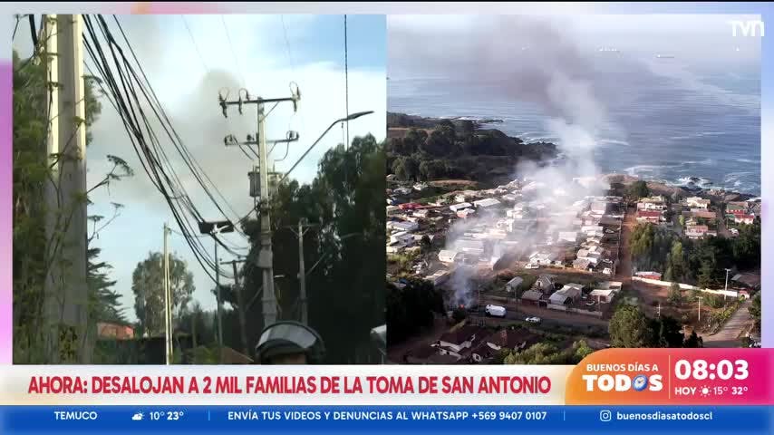 Hay más de dos mil familias: inicia desalojo de la toma más grande de Chile