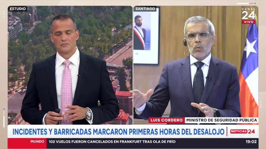 Ministro Cordero e incidentes en desalojo de megatoma de San Antonio: “Son sujetos sistémicos que rechazan cualquier intervención estatal”
